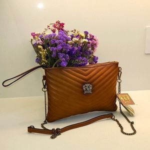 NWT Quilted Leather Envelope Bag Pratesi firenze